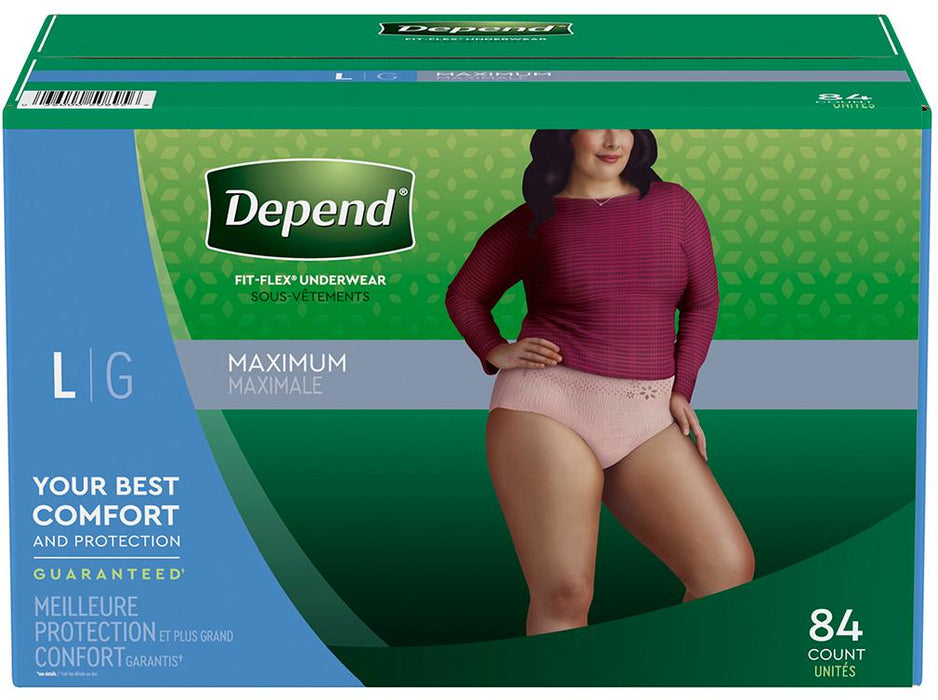 Depend Fit-Flex Underwear for Women, Size Large, 84 ct