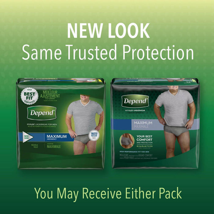 Depend Fit-Flex Disposable Underwear for Men, Size Small, 92 ct
