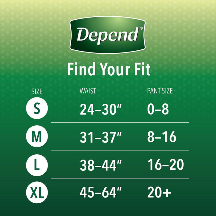 Depend Fit-Flex Maximum Absorbency Underwear for Women, X-Large, 80 ct