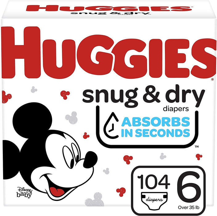 Huggies Snug & Dry Diapers, Size 6, 104 ct