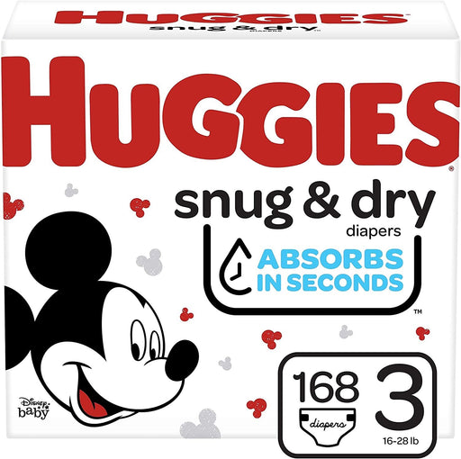 Huggies Snug & Dry Diapers, Size 3, 168 ct