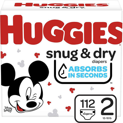 Huggies Snug & Dry Diapers, Size 2, 112 ct