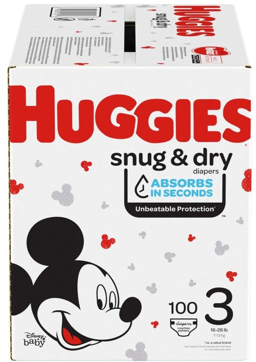 Huggies Snug & Dry Baby Diapers, Size 3, 100 ct