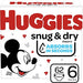 Huggies Snug & Dry Baby Diapers, Size 6, 62 ct