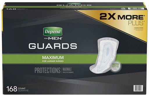Depend Incontinence Guards for Men, Maximum Absorbency, 168 ct