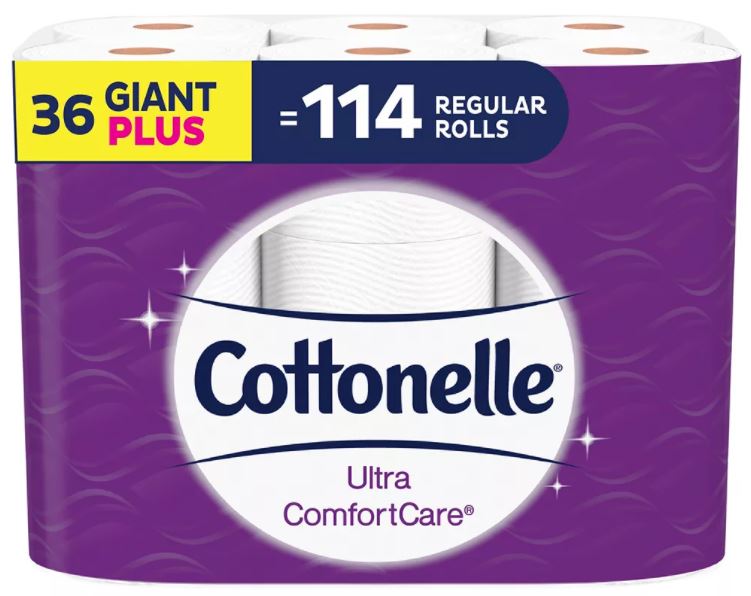 Cottonelle Ultra ComfortCare Giant Roll Bath Tissue, 2-Ply 200-Sheet, 36 ct