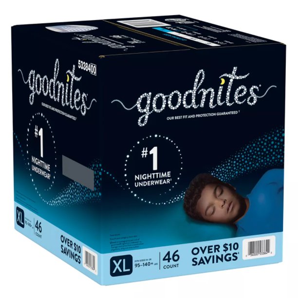 Goodnites Nighttime Bedwetting Underwear, Girls' XL (95-140 lb.), 9 Ct :  : Health & Personal Care