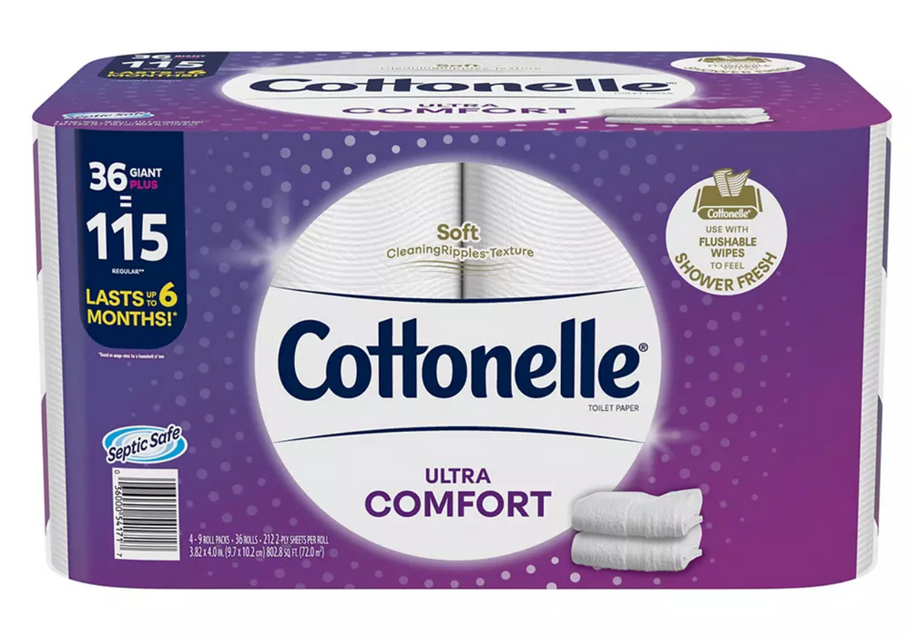 Cottonelle Ulta Comfort Care Toilet Paper, 2-Ply 212 Sheets , 36 ct