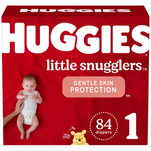 Huggies Little Snugglers Baby Diapers, Size 1 , 84 ct