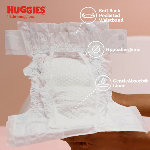 Huggies Little Snugglers Baby Diapers, Size 1 , 84 ct