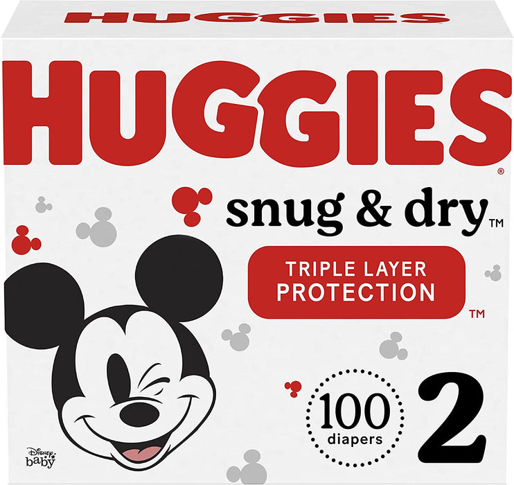 Huggies Snug & Dry Diapers, Size 2, 100 ct