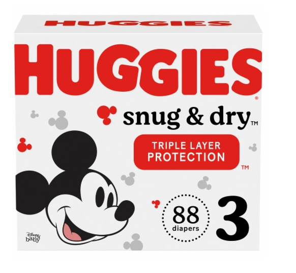 Huggies Snug & Dry Diapers, Size 3, 88 ct