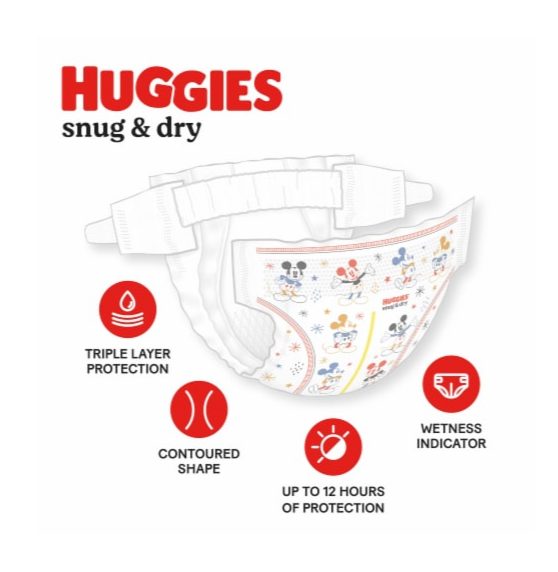 Huggies Snug & Dry Diapers, Size 3, 88 ct