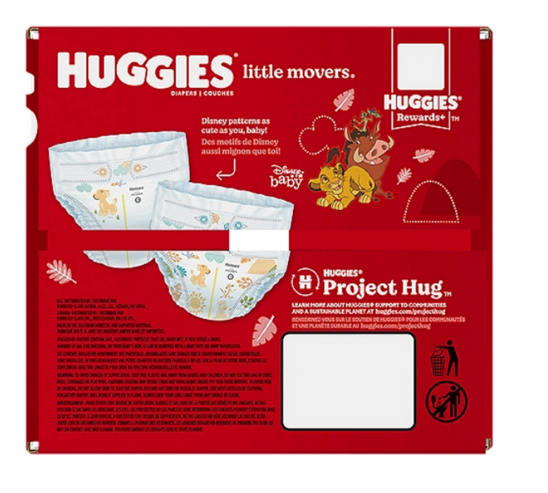 Huggies Little Movers Diapers, Size 6, Over 35 lbs , 44 ct