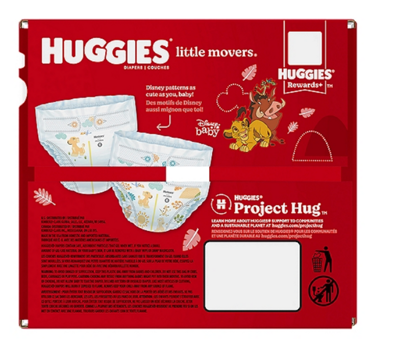 Huggies Little Movers Diapers, Size 6, Over 35 lbs 44 ct