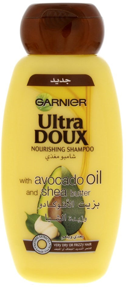Garnier Ultra Doux Shampoo, Avocado Oil & Shea Butter, Very Dry or Frizzy Hair, 250 ml