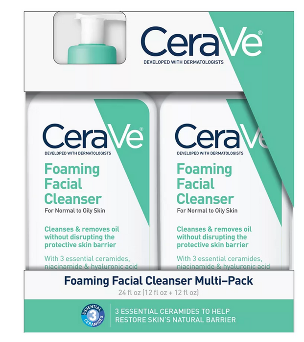 Cerave Foaming Facial Cleanser, 2-Pack , 2 x 12 oz