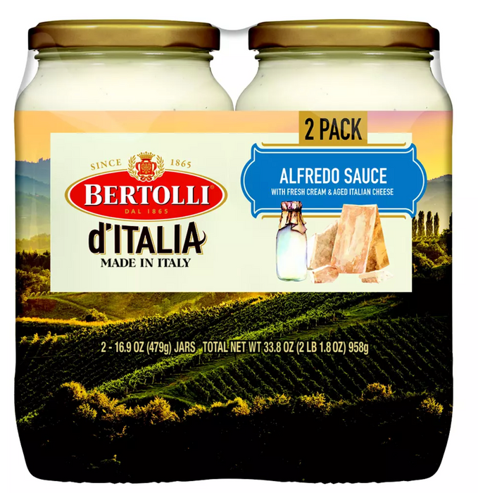 Bertolli D'Italia Alfredo Sauce, 2-Pack, 2 x 16.9 oz