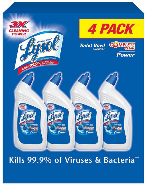 Lysol Power Complete Toilet Bowl Cleaner, 4 x 32 oz