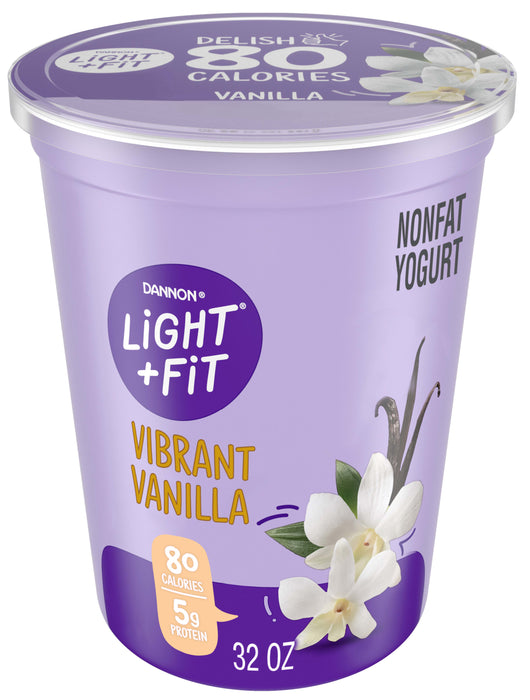 Dannon Light + Fit Gluten Free Vanilla Yogurt, 32 oz