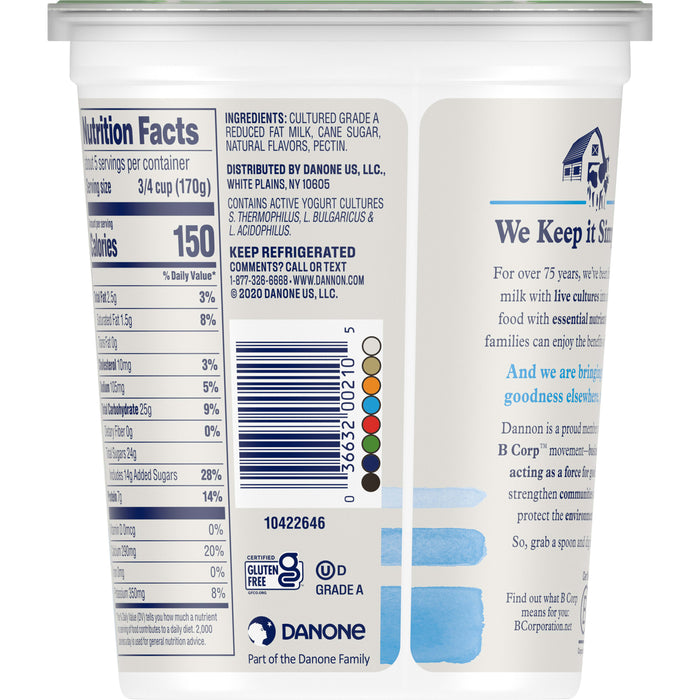 Danon Lowfat Vanilla Yogurt , 32 oz