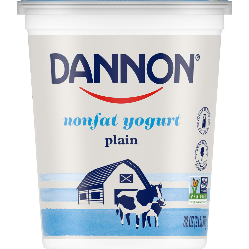 Danon Nonfat Plain Yogurt , 32 oz