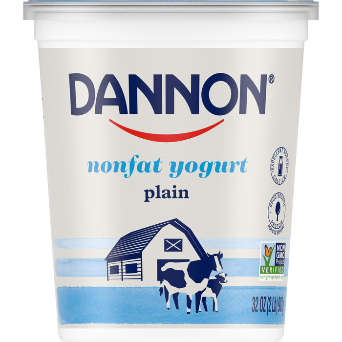 Danon Nonfat Plain Yogurt , 32 oz