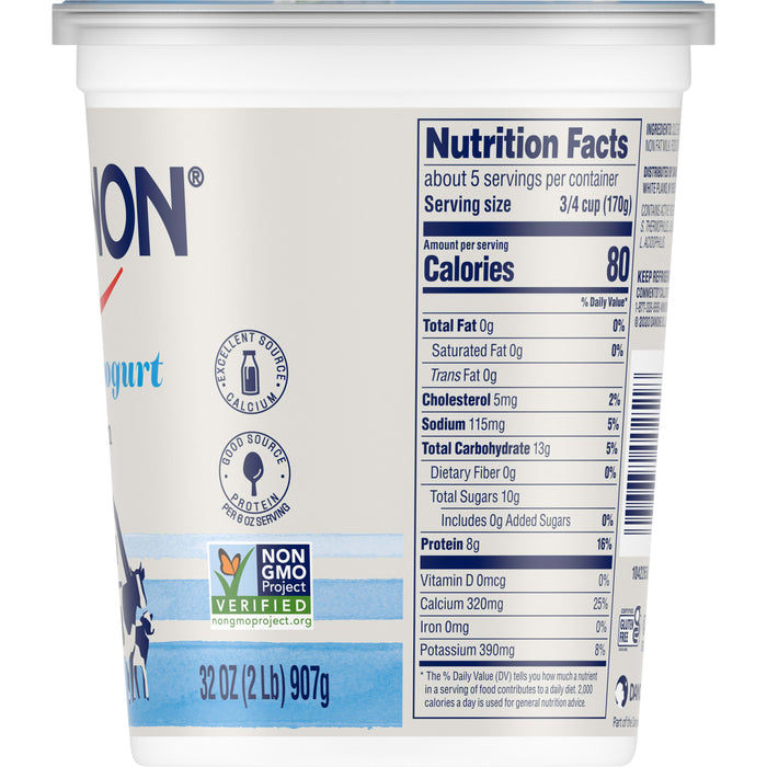 Danon Nonfat Plain Yogurt , 32 oz