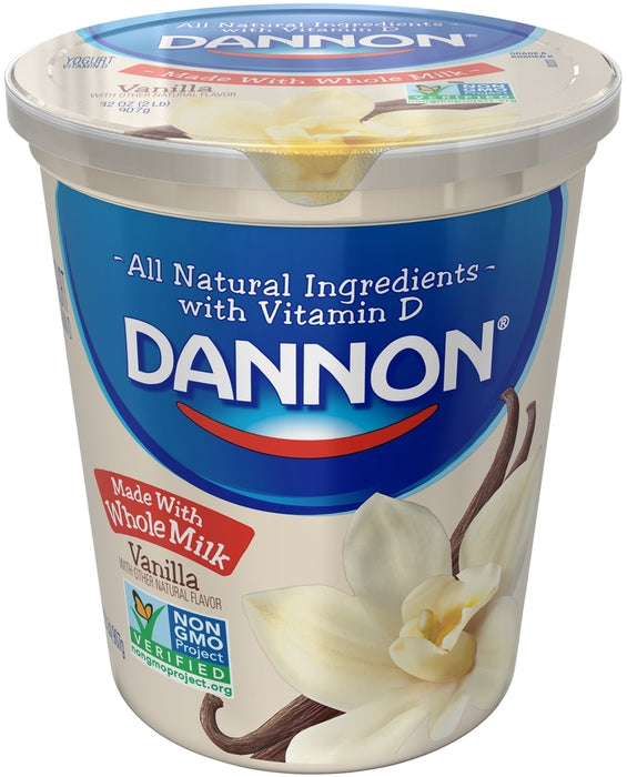 Dannon Blended Whole Milk Yogurt Vanilla, 32 oz