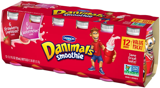 Dannon Danimals Smoothie Value Pack, 12 x 3.5 oz