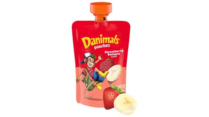 Danimals Squeezables Strawberry Banana Pouche , 3.5 oz