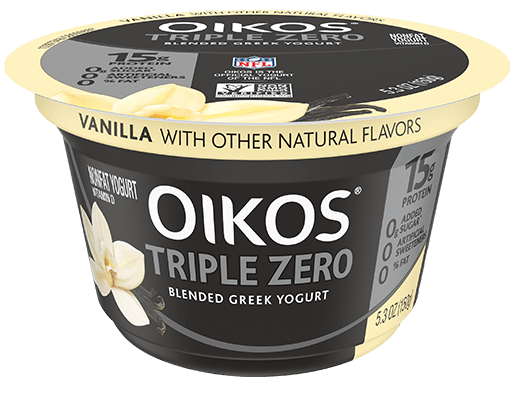 Danon Oikos Triple Zero Vanilla Greek Yogurt, 4 x 5.3 oz