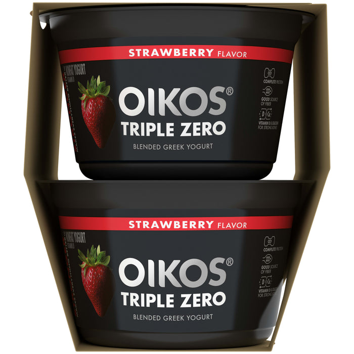 Danon Oikos Triple Zero Strawberry Greek Yogurt, 4 x 5.3 oz