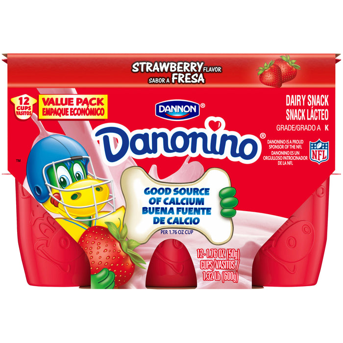 Dannon Danonino Strawberry Dairy Smoothie For Kids , 12 x 1.76 oz