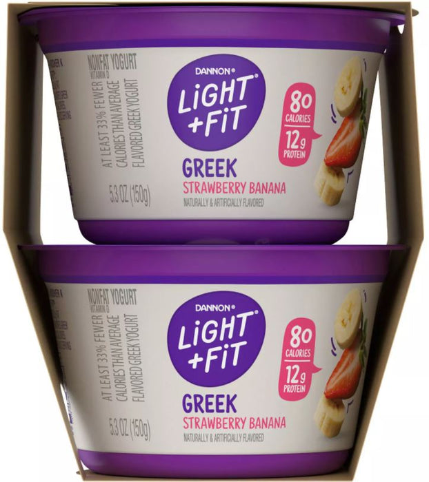 Danon Oikos Light & Fit Greek Strawberry & Banana Yogurt , 4 x 5.3 oz