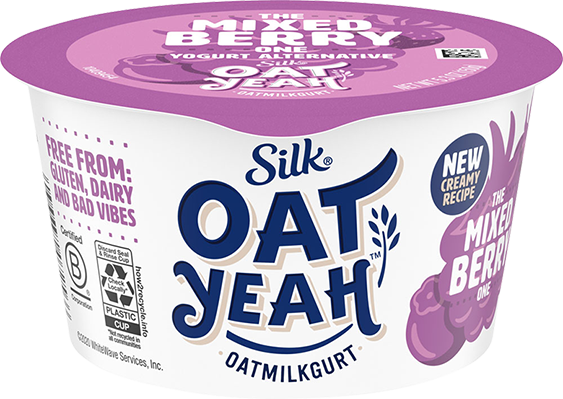 Silk Oat Yeah Oatmilk Dairy-Free Mixed Berry Yogurt, 5.3 oz