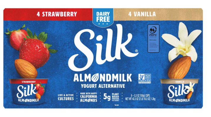 Silk Almondmilk Dairy-Free Yogurt Alternative, Variety Pack, 8 x 5.3 oz