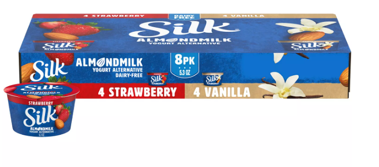 Silk Almondmilk Dairy-Free Yogurt Alternative, Variety Pack, 8 x 5.3 oz