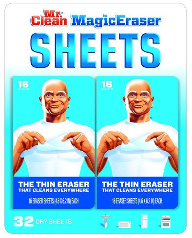 Mr. Clean Magic Eraser Sheets, 2 x 16 ct