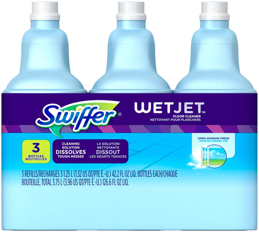 Swiffer Wet Jet Cleaning Solution, 3 ct