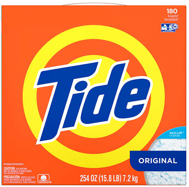 Tide Powder Detergent, Original, 254 oz