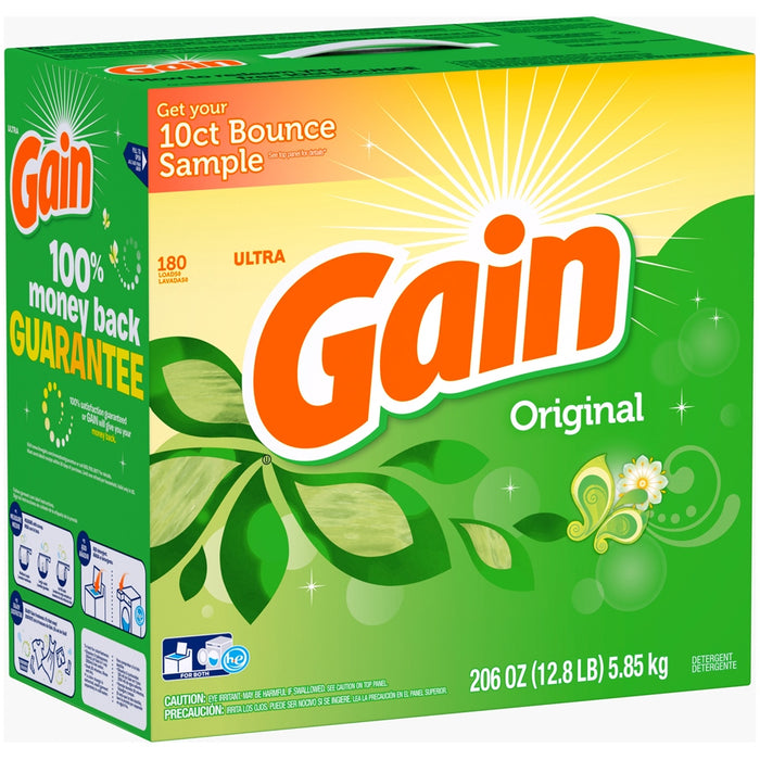 Gain Ultra Laundry Detergent, Original Scent, 206 oz (12.8. lbs)