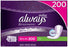 Always Dailies Extra Protection Long Liners, Value Box, 200 ct