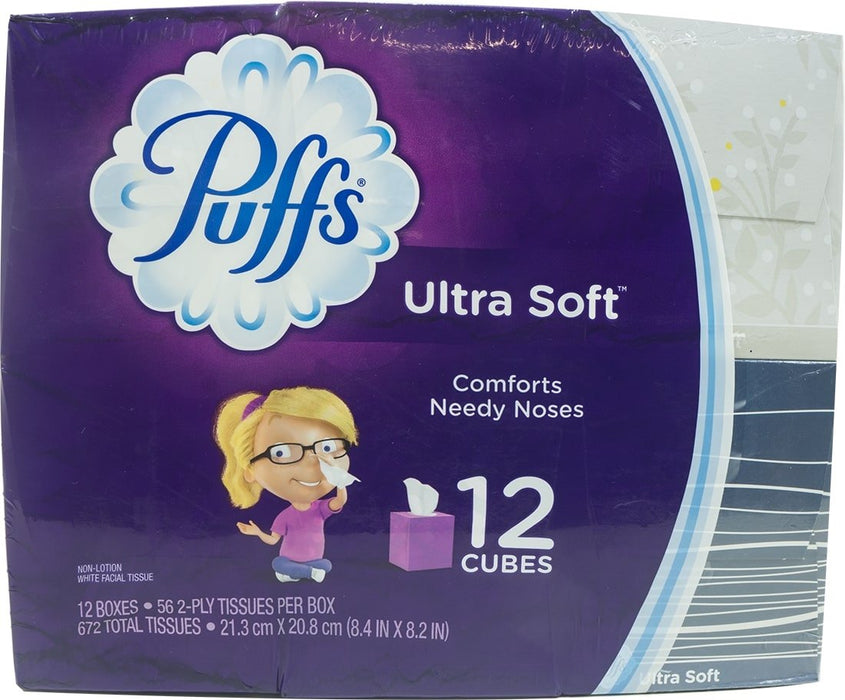 Puffs Plus Lotion Facial Tissues, 12-Pack, 12 x 56 ct