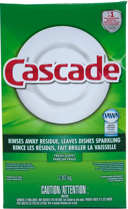 Cascade Dishwashing Detergent Powder With Dawn, Fresh Scent, 2.83 kg