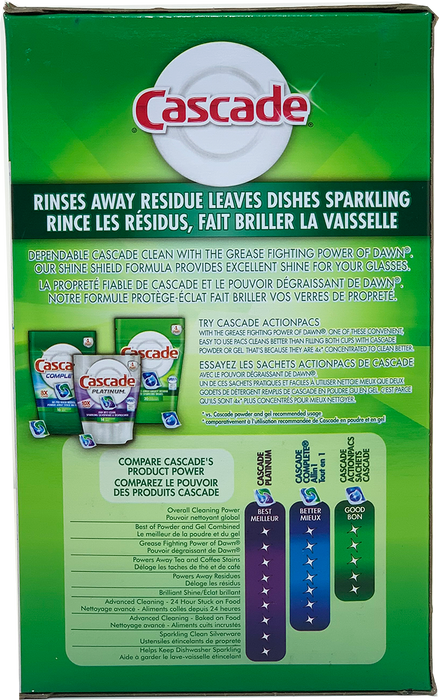 Cascade Dishwashing Detergent Powder With Dawn, Fresh Scent, 2.83 kg