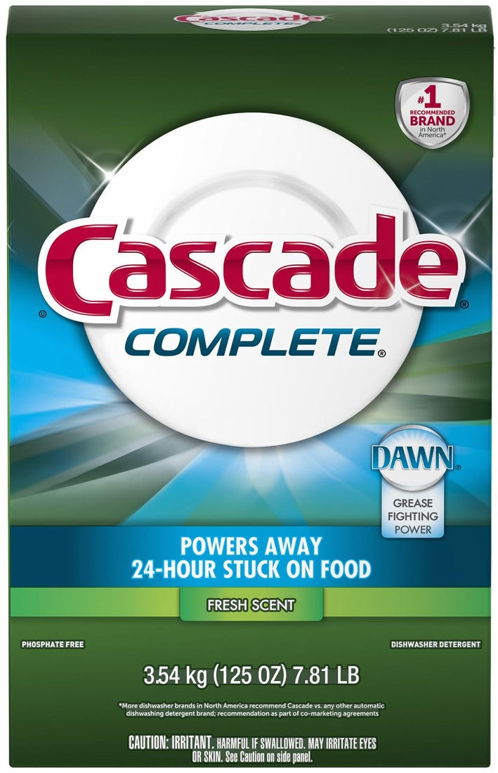 Dawn Cascade Complete Dishwasher Powder Detergent, Fresh Scent, 125 oz