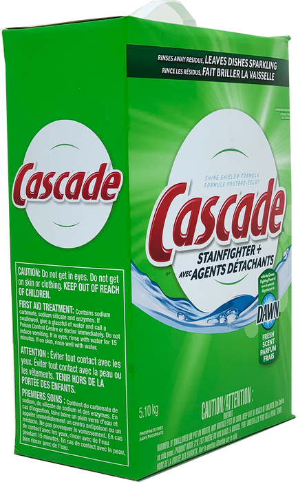 Cascade Stainfighter Dishwashing Detergent Powder With Dawn, Fresh Scent, 5.10 kg