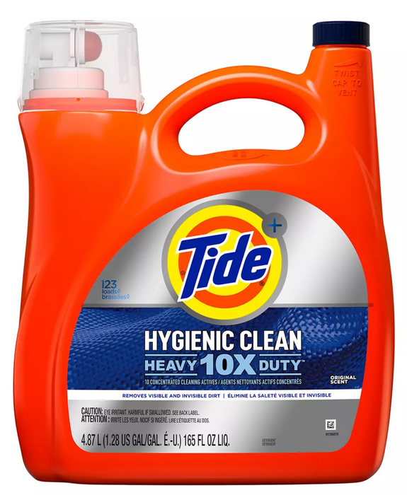 Tide Original Hygenienic Clean Heavy Duty Liquid Laundry Detergent, 165 oz