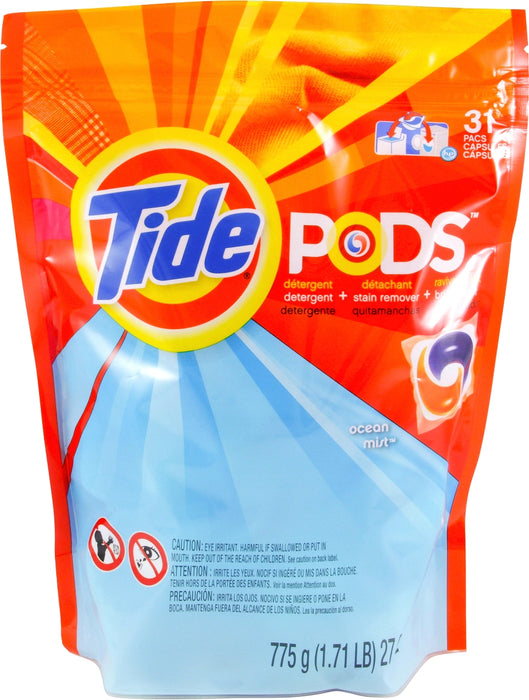 Tide Pods Laundry Detergent, Ocean Mist, 31 ct